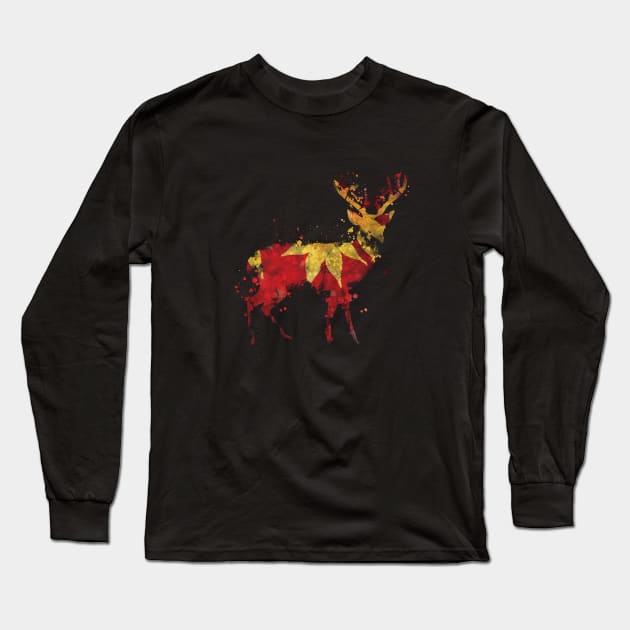 Autumn Deer Long Sleeve T-Shirt by DoomDesigns